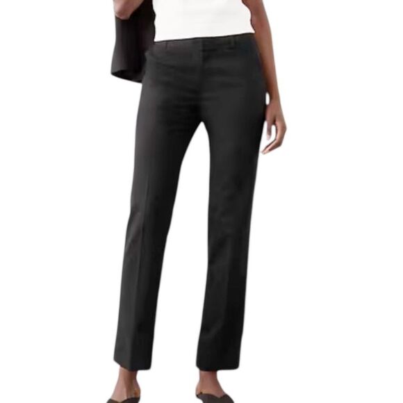 Banana Republic Black Ryan Fit Straight Leg Pants Size 6 New with tags - Picture 1 of 12
